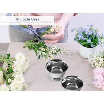 Royal Imports 6" Decor Plastic Planter Bowls - 2 Pack