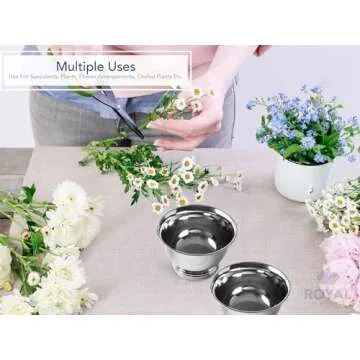 Royal Imports 6" Decor Plastic Planter Bowls - 2 Pack