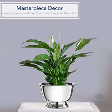 Royal Imports 6" Decor Plastic Planter Bowls - 2 Pack