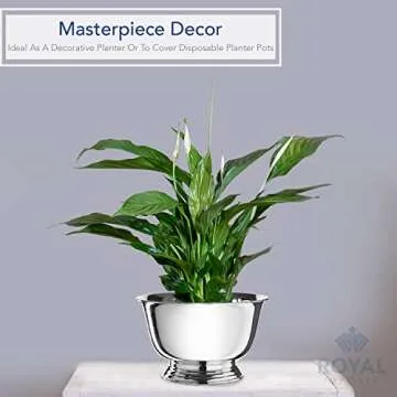 Royal Imports 6" Decor Plastic Planter Bowls - 2 Pack