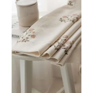 DrapePalette Linen Blend Pinch Pleat Curtains for Living Room, Dining Room, Bedroom (Set of 2) (Beige White, 2*(30" Wx96 L))