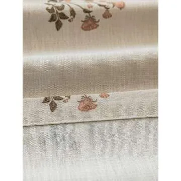 DrapePalette Linen Blend Pinch Pleat Curtains for Living Room, Dining Room, Bedroom (Set of 2) (Beige White, 2*(30" Wx96 L))