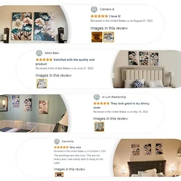 Lotus Flower Canvas Art Set for Home Decor