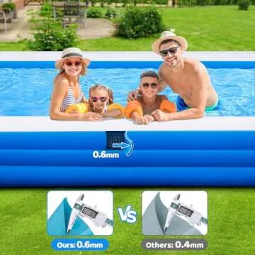 Large Inflatable Pool for Adults 150" X 74" with Pump