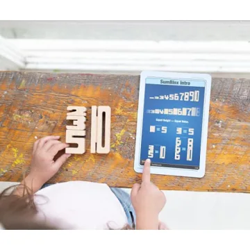 SumBlox Mini Set - 80 Solid Wood Educational Blocks for Kids