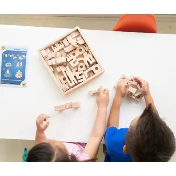 SumBlox Mini Set - 80 Solid Wood Educational Blocks for Kids