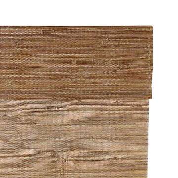 TWOPAGES Natural No Drill Roman Shade Cordless Jute Roman Shade Customized Roman Window Shade Sun Light Filtering Window Treatment Privacy Protection Roman Blind for Windows, Bark, 1 Piece