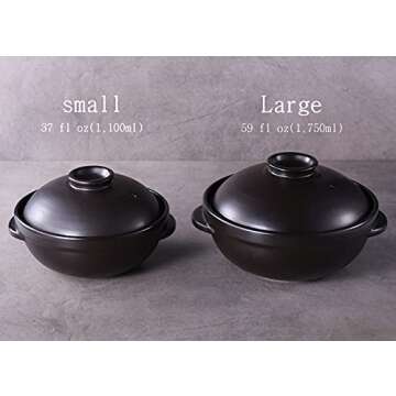 GREATUS Korean Dojagi R Pot/Premium Korean Stone Pot with lid Stone Bowl Ttukbaegi Dolsot (Small)