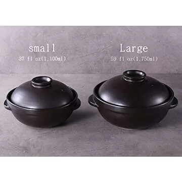 GREATUS Korean Dojagi R Pot/Premium Korean Stone Pot with lid Stone Bowl Ttukbaegi Dolsot (Small)