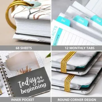 Planner 2025-2026 - 2025-2026 Planner Weekly and Monthly, Jul. 2025 - Jun. 2026, 6.3" x 8.4" Planner 2025-2026, 2025-2026 Calendar Monthly Planner with Coated Tabs, Inner Pocket