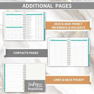 Planner 2025-2026 - 2025-2026 Planner Weekly and Monthly, Jul. 2025 - Jun. 2026, 6.3" x 8.4" Planner 2025-2026, 2025-2026 Calendar Monthly Planner with Coated Tabs, Inner Pocket