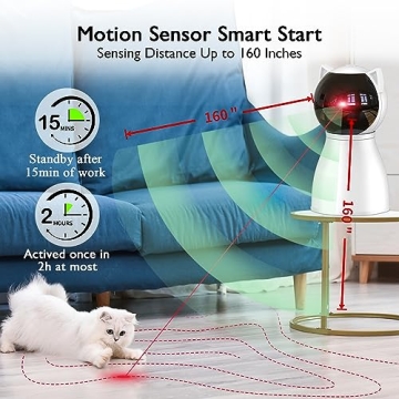 Valonii Rechargeable Motion Activated Cat Laser Toy