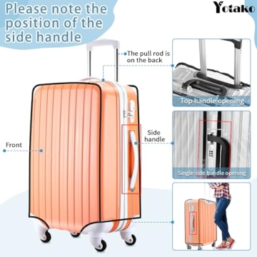 Yotako 30 Inch Clear PVC Luggage Cover Protector Durable Travel