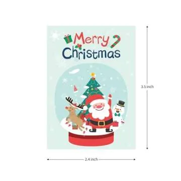 ceiba tree 40Pcs Mini Christmas Cards Lunch Box Notes for Kids Small Merry Christmas Notecard Happy Holiday Greeting Cards with Envelopes