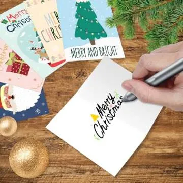 ceiba tree 40Pcs Mini Christmas Cards Lunch Box Notes for Kids Small Merry Christmas Notecard Happy Holiday Greeting Cards with Envelopes