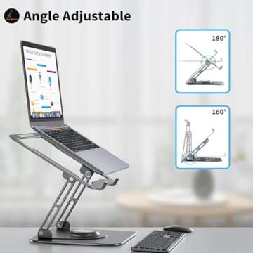 JOYEKY Adjustable Laptop Stand with 360° Rotation