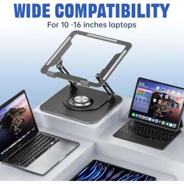 JOYEKY Adjustable Laptop Stand with 360° Rotation
