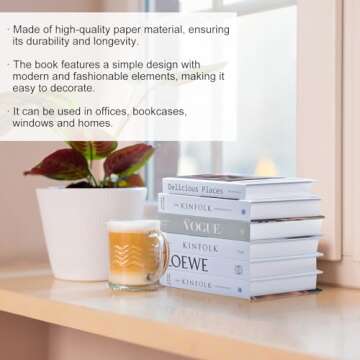 vegemash 6 Pcs Decorative Books,Fake Books for Decoration,Decorative Books for Home Decor,decoracion para sala libros decorativos,para mesa de Centro,Designer Books Decor Set,Coffee Table Books Decor