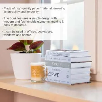 vegemash 6 Pcs Decorative Books,Fake Books for Decoration,Decorative Books for Home Decor,decoracion para sala libros decorativos,para mesa de Centro,Designer Books Decor Set,Coffee Table Books Decor