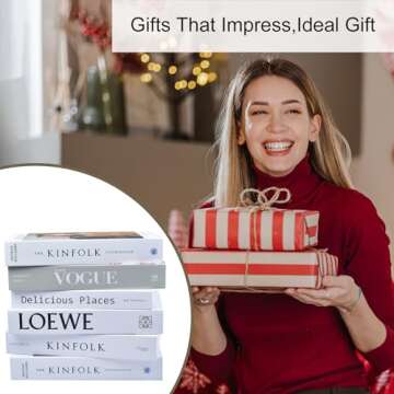 vegemash 6 Pcs Decorative Books,Fake Books for Decoration,Decorative Books for Home Decor,decoracion para sala libros decorativos,para mesa de Centro,Designer Books Decor Set,Coffee Table Books Decor