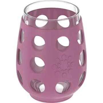 Lifefactory Wine Glass Set with Silicone Sleeve for Grip