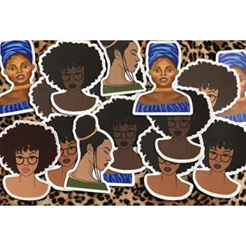 Vibrant Black Girls Sticker Pack for Creative Expression