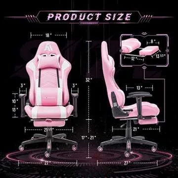 AA Products Gaming Chair Ergonomic High Back Adjustable