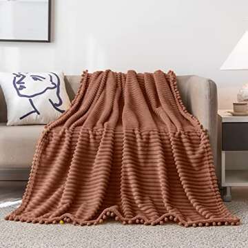 DISSA Cozy Fleece Blanket - Soft, Plush, Stylish Throw