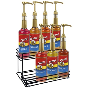 Stylish 8 Bottle Coffee Syrup Organizer Rack for Gift