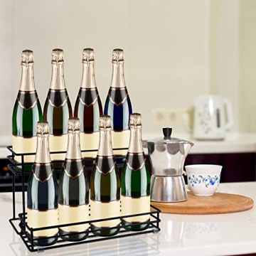 Stylish 8 Bottle Coffee Syrup Organizer Rack for Gift