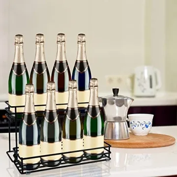 Stylish 8 Bottle Coffee Syrup Organizer Rack for Gift