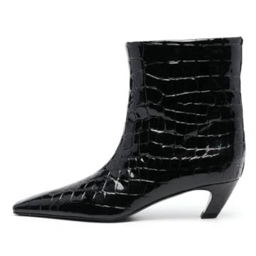 Stylish FSJ Square Toe Kitten Heel Ankle Boot for Women