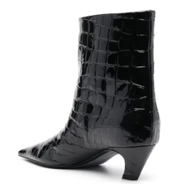 Stylish FSJ Square Toe Kitten Heel Ankle Boot for Women
