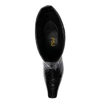 Stylish FSJ Square Toe Kitten Heel Ankle Boot for Women