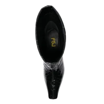 Stylish FSJ Square Toe Kitten Heel Ankle Boot for Women