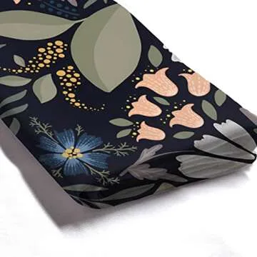 Brightly Colored Floral Shower Curtain - Waterproof and Washable