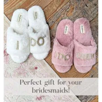 Dearfoams I Do Crew Slippers for Wedding & Bachelorette
