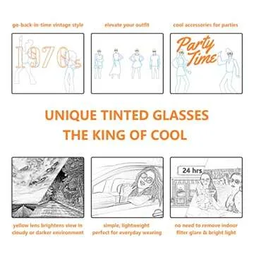 Retro 70s Sunglasses - Trendy UV Protection for Everyone