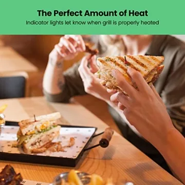 Chefman Panini Press Grill and Gourmet Sandwich Maker Non-Stick Coated Plates, Opens 180 Degrees to Fit Any Type or Size of Food, Stainless Steel Surface and Removable Drip Tray, 4 Slice, Black