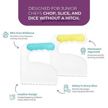 Safe Child Kitchen Knives Set for Toddlers and Kids