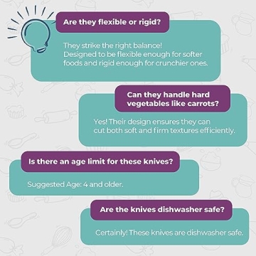 Safe Child Kitchen Knives Set for Toddlers and Kids