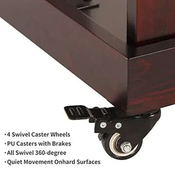 Meeden 5 Tier Art Cart - Stylish Beech Wood Utility Storage