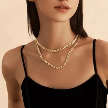 Durable Men's Gold Curb Chain Necklace 20 in for Trendy Style