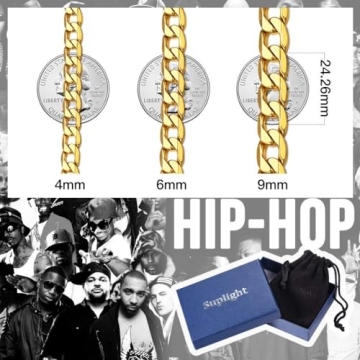 Durable Men's Gold Curb Chain Necklace 20 in for Trendy Style