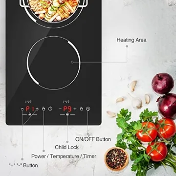 GIHETKUT Induction Cooktop 2300W Double Burner Cooking Essential