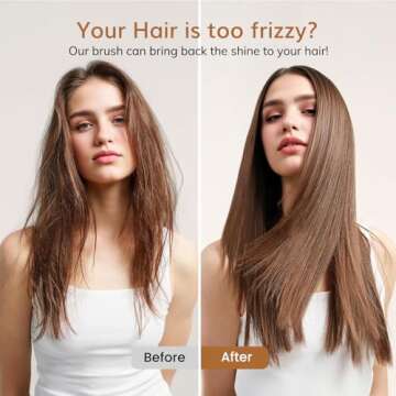 Round Brush for Blow Drying, Nano Thermal Ceramic & Ionic Tech Hair Brush with Boar Bristles, Professional Round Barrel Brush for Styling, Curling & Straightening by Sndyi (2.9 Inch, Barrel 1.7 Inch)