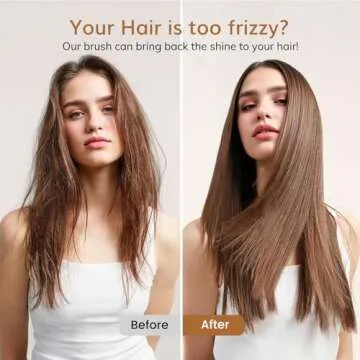 Round Brush for Blow Drying, Nano Thermal Ceramic & Ionic Tech Hair Brush with Boar Bristles, Professional Round Barrel Brush for Styling, Curling & Straightening by Sndyi (2.9 Inch, Barrel 1.7 Inch)