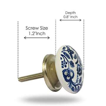 Ceramic Beckenham Knobs - Set of 6 Unique Pulls