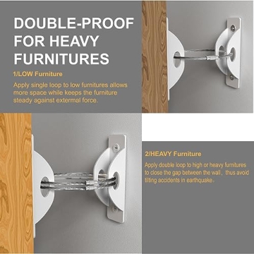 450lbs Baby Proof Furniture Anchors Heavy Duty Anti-Tip Straps
