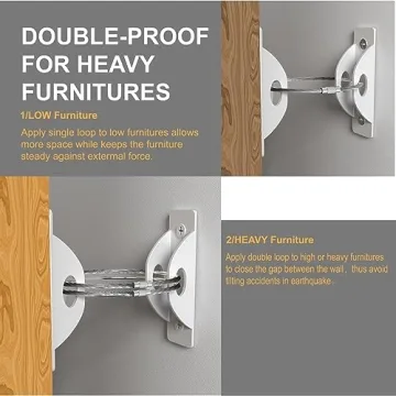 450lbs Baby Proof Furniture Anchors Heavy Duty Anti-Tip Straps
